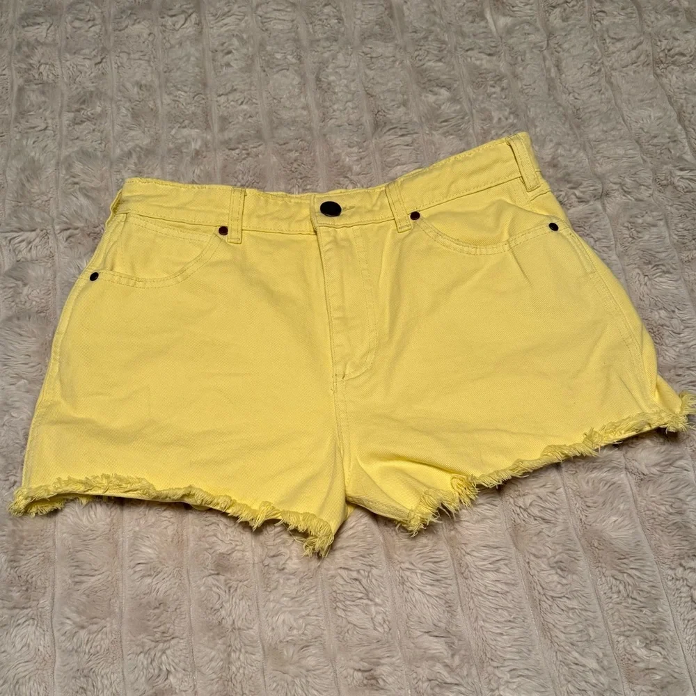 Wrangler Yellow Denim Jean Shorts